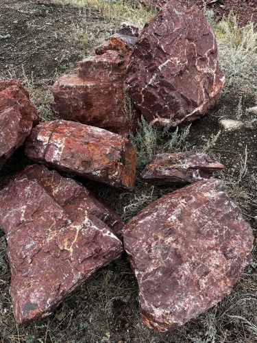 Камни для ландшафтного дизайна красно-фиолетовые 10-60 килограмм купить в Оби