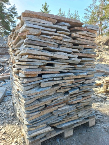 Плитняк златолит серебристый для цоколя, отмостки купить в Оби