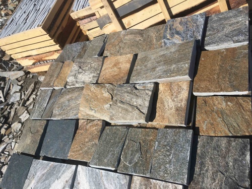 Плитка пилёная златолит Уральский для цоколя, отмостки купить в Оби