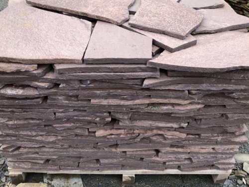 Плитняк лемезит бордовый для облицовки цоколя 20-25 мм  купить в Оби