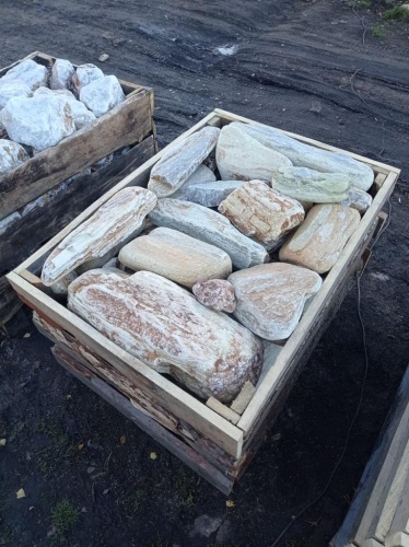 Златолит жёлтый, жёлто-зелёный глыбки и валуны для ланшафтного дизайна купить в Оби